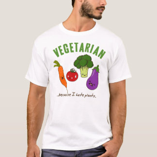 T-shirt Chemise végétarienne drôle - légumes mignons de