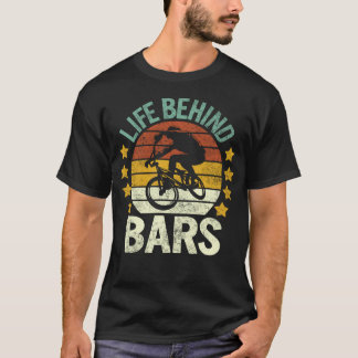 T-shirt Chemise Vélo BMX, Vie Derrière Les Bars Chemise, P