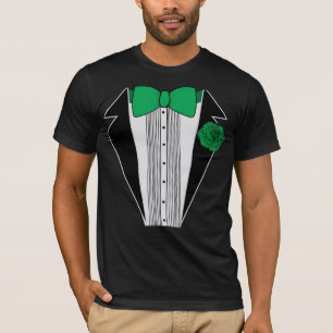 T-shirt Chemise verte de smoking