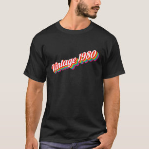 T-shirt Chemise vintage 1980   Cadeau Retro Cool Forty pou