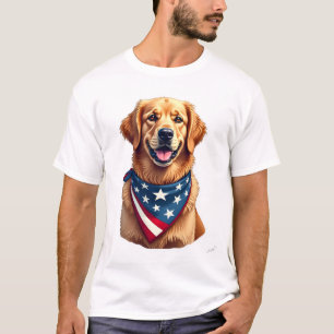 T-shirt Chemise vintage avec gravure de Golden Retriever p