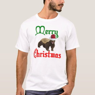 T-shirt Chemise vintage de Joyeux Noël de blaireau de mie