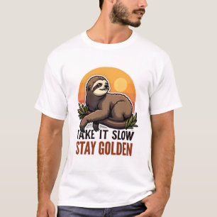 T-shirt Chemise Vintage de paresseux Journées lentes Vibra