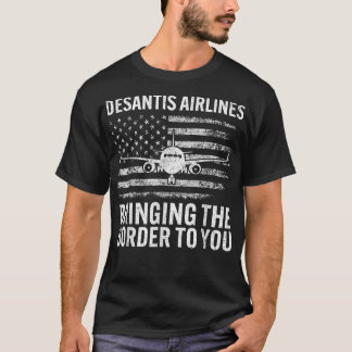 T-shirt Chemise Vintage Desantis Airlines Portant Le Borde