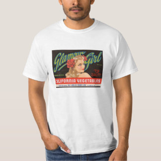 T-shirt Chemise vintage d'étiquette de fille de charme