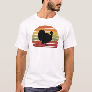 T-shirt Chemise Vintage Dinde Coucher de Soleil Rétro Than