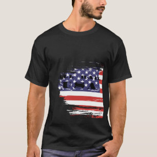 T-shirt Chemise Vintage Drapeau Américain Patriotique USA
