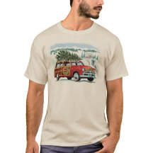 Chemise vintage en bois + arbre de Noël T