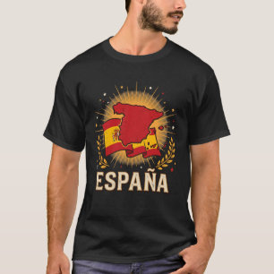 T-shirt Chemise Vintage España Drapeau Espagne Rétro T-S