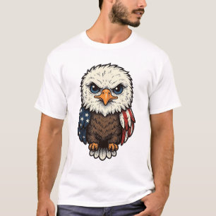 T-shirt Chemise vintage gravée de l'aigle bébé patriotique