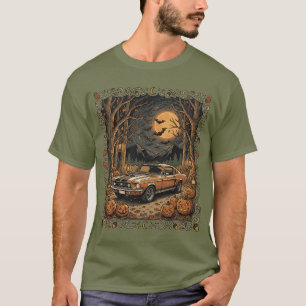 T-shirt Chemise Vintage Halloween Muscle Car