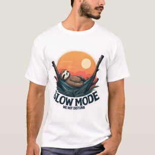 T-shirt Chemise Vintage Paresseux Endormi Drôle Design Mat