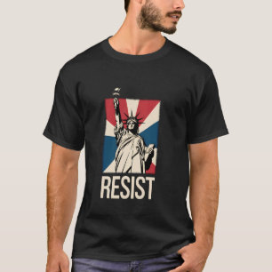 T-shirt Chemise Vintage Resist Statue de la Liberté Rétro