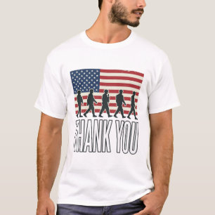 T-shirt Chemise vintage silhouette de drapeau militaire Me