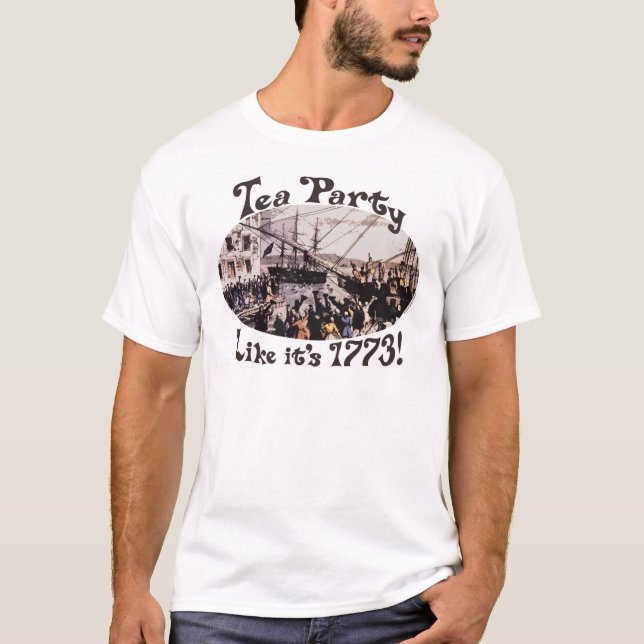 T-shirt Chemises 1773 et cadeaux de thé de Boston pour (Devant)
