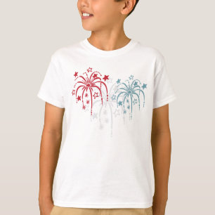 T-shirt Chemises 4 juillet patriotiques Fireworks