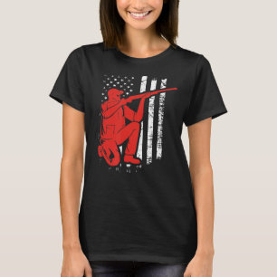 T-shirt Chemises à drapeau américain Vintage rétro Chasse 