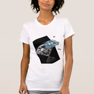 T-shirt chemises amoureuses des femmes en diamant,