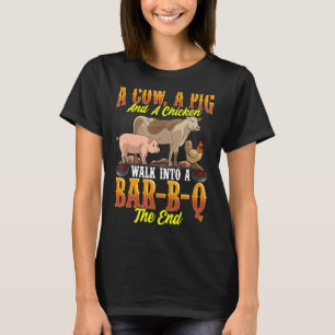 T-shirt Chemises BBBQ Amusantes Pour Hommes Cochon De Vach