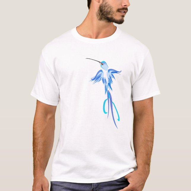 T-shirt Chemises bleues molles d'oiseau de ronflement (Devant)