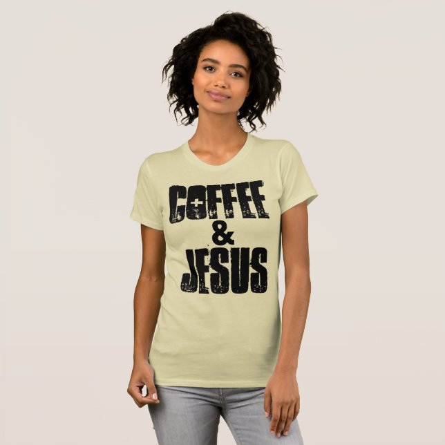 T-shirt Chemises COFFEE & JESUS (Devant entier)
