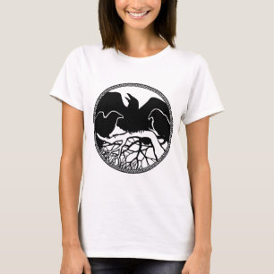 T-shirt Chemises d'art pour femmes Raven Dames Corbeau / H