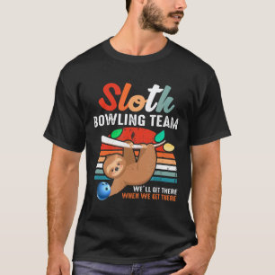 T-shirt Chemises de bowling vintage drôle de paresseux pou