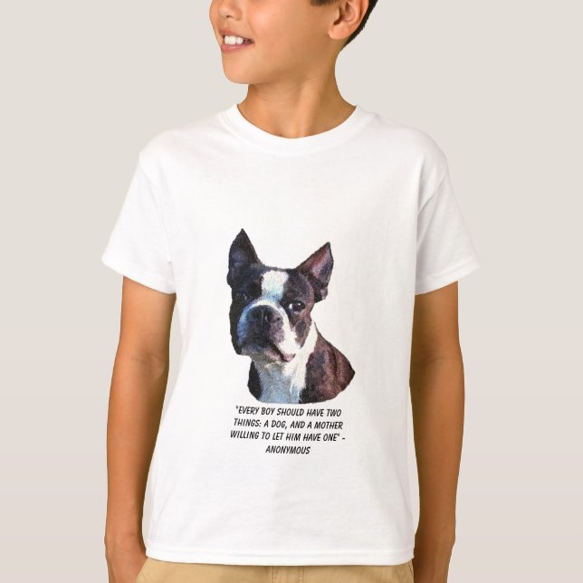 T-shirt Chemises de bull-terrier de Boston (Devant)