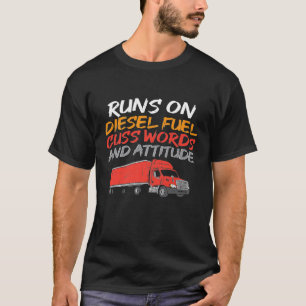 T-shirt Chemises de camion diesel Roulez Chemises de charb