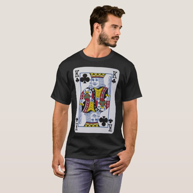 T-shirt Chemises de cartes de jeu King Clovers (Clubs) (Devant entier)
