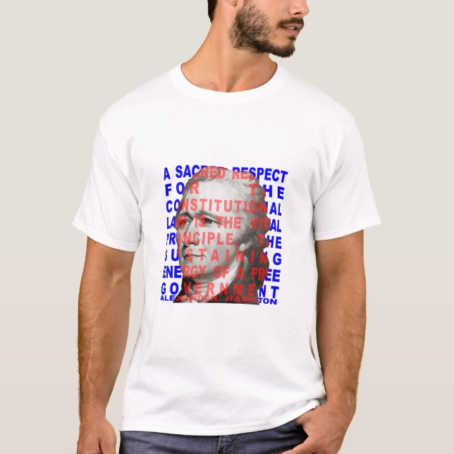 T-shirt Chemises de citation d'Alexander Hamilton (Devant)