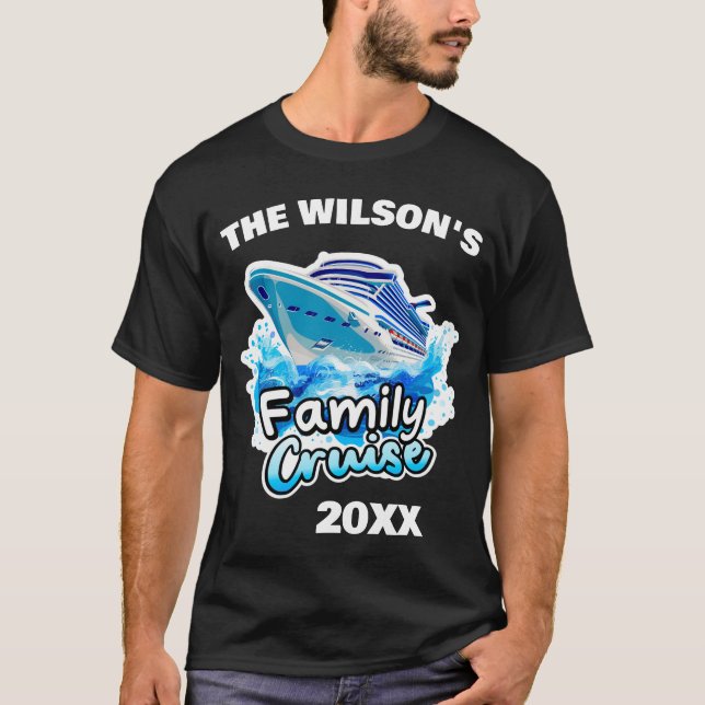T-shirt Chemises de croisière familiales personnalisées (Devant)