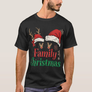T-shirt Chemises de famille de Noël 2025 | Vacances