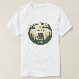 T-shirt Chemises de famille pour une escapade au lac perso
