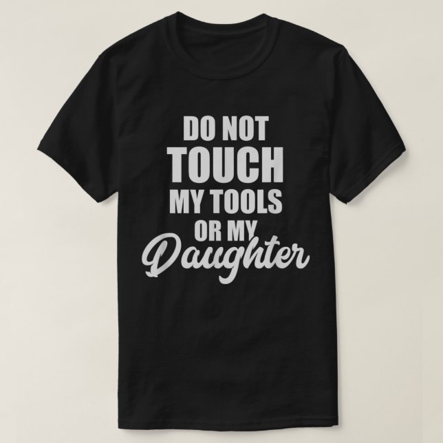 T-shirt Chemises de Fête des pères Cadeau Mécanique Fille  (Design devant)