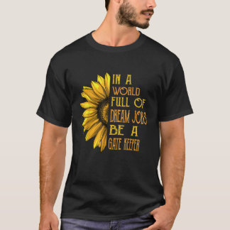 T-shirt Chemises de garde de porte de tournesol amusantes