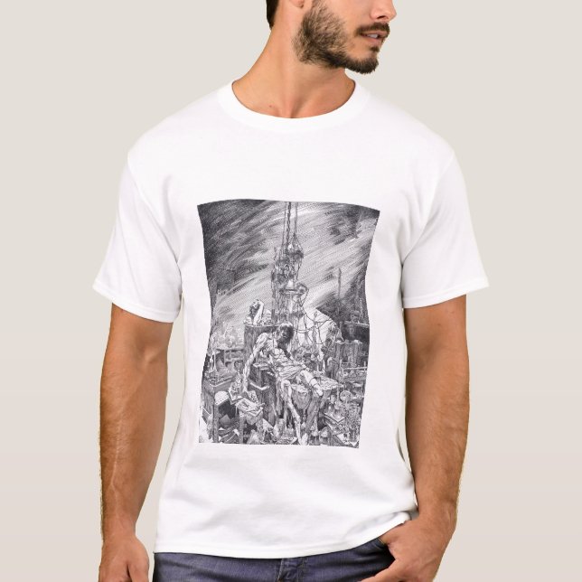 T-shirt Chemises de laboratoire de Frankenstein (Devant)