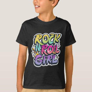 T-shirt Chemises De Musique Pour Enfants Rock N Roll Girl