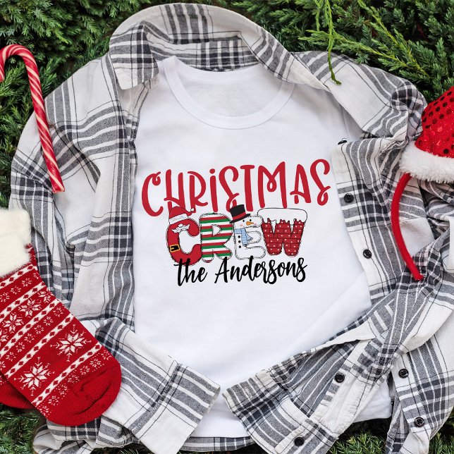 T-shirt Chemises de Noël de famille de l'équipage de Noël  (Créateur téléchargé)