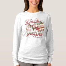 Chemises de Noël pour amoureux de livres « Deck th