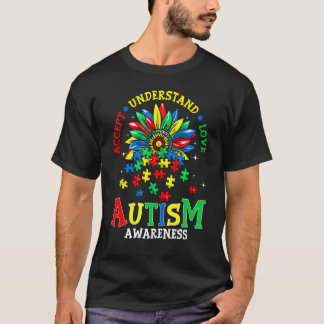 T-shirt Chemises de sensibilisation à l'autisme Acceptez C