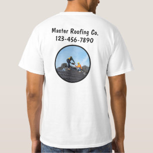 T-shirt Chemises de travail des employés du service de cou