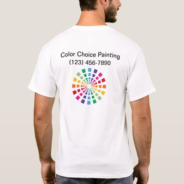 T-shirt Chemises de travail du logo de l'entreprise (Dos)