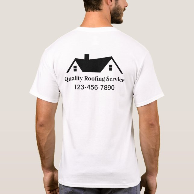 T-shirt Chemises de travail du logo du service de couvertu (Dos)