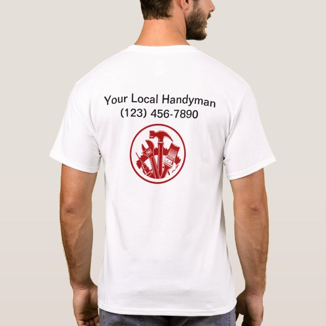T-shirt Chemises de travail pour le logo du budget des bri (Dos)