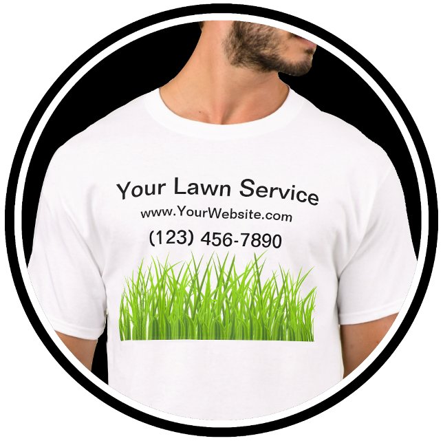 T-shirt Chemises de travail simples du service de pelouse (Créateur téléchargé)
