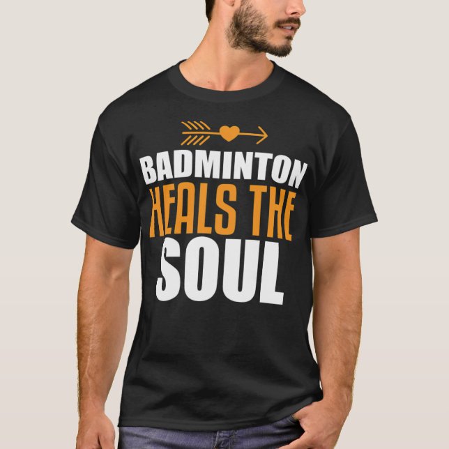 T-shirt Chemises d'entraîneurs de badminton de balle de ba (Devant)