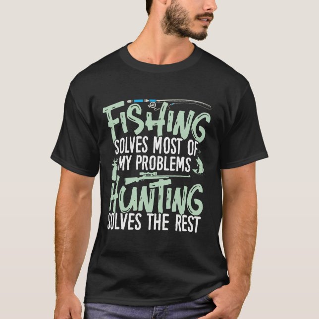 T-shirt Chemises drôles de pêche et de chasse La pêche rés (Devant)
