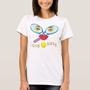 T-shirt Chemises drôles de tennis d'usage actif pour les