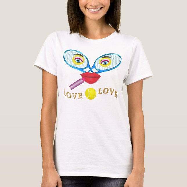 T-shirt Chemises drôles de tennis d'usage actif pour les (Devant)